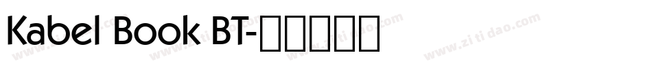 Kabel Book BT字体转换